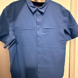 Jockey Short-Sleeve Button-Down Shirt in Royal Blue
